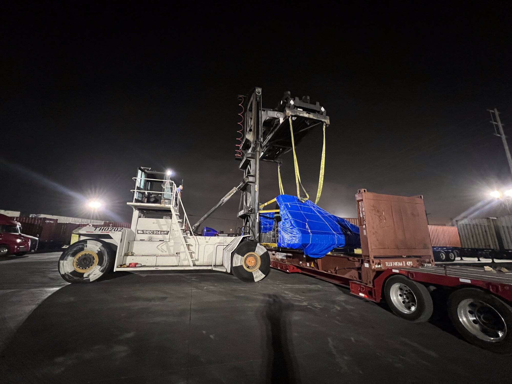 Container handler crane operation